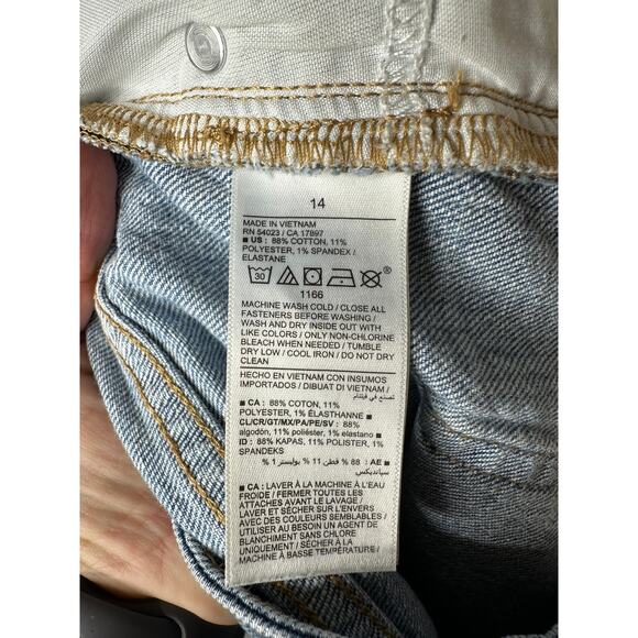 Old Navy OG Straight Leg Denim Cut off Shorts Womens Plus 14 Distressed Jean - Picture 5 of 5